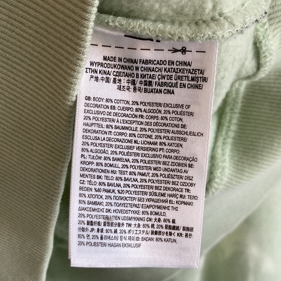 Vans Mint Tie Dye Water Wash Crewneck Cropped Sweatshirt Large - Picture 10 of 14